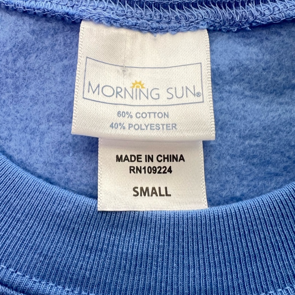Vintage Womens Sweatshirt Sm Red Bird Cardinal Graphic Cottagecore Morning Sun - Picture 8 of 8